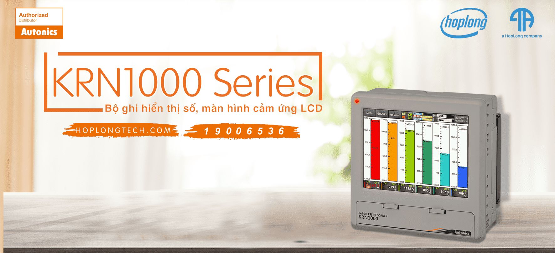 [Autonics- Giới Thiệu] KRN1000 Series- Bộ ghi hiển thị số, màn hình cảm ứng LCD